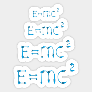 The formula of energy created from arrows Sticker